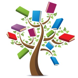Books help you grow - a tree with books